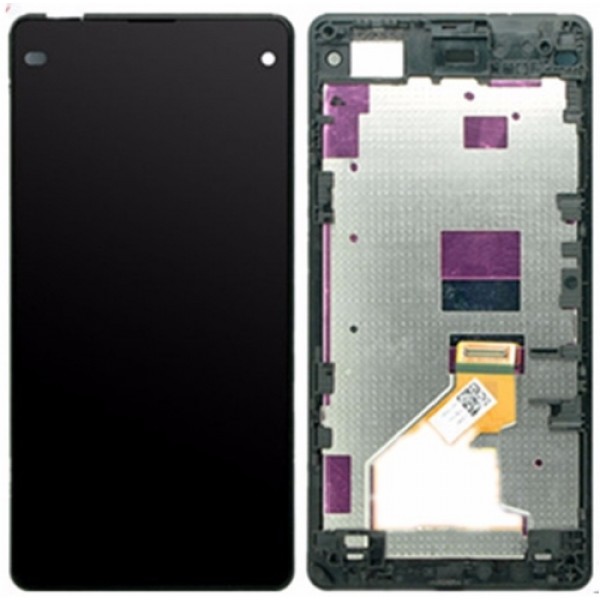 Дисплей с тъч скрийн Sony Xperia Z1 mini M51W Черен с рамка HQ