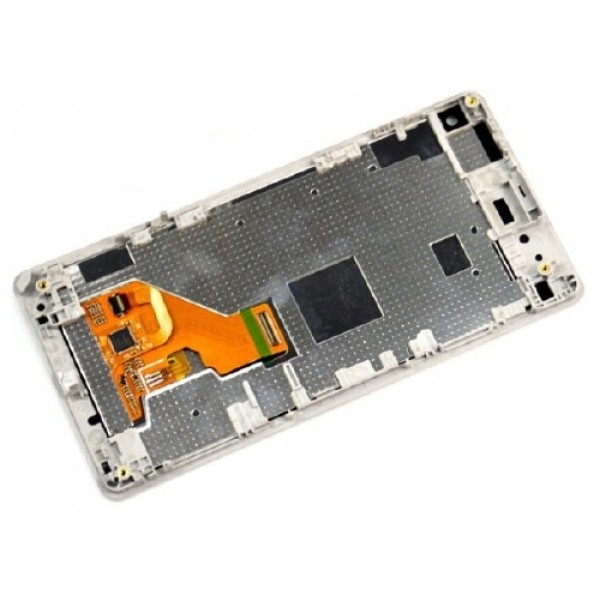 Дисплей с тъч скрийн Sony Xperia Z1 mini M51W Бял с рамка HQ