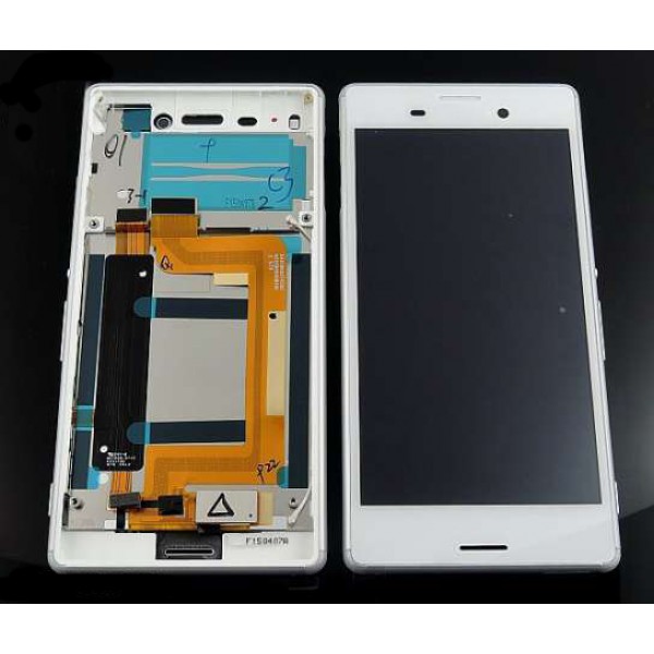 Дисплей с тъч скрийн Sony Xperia M4 Aqua E2303 Бял с рамка