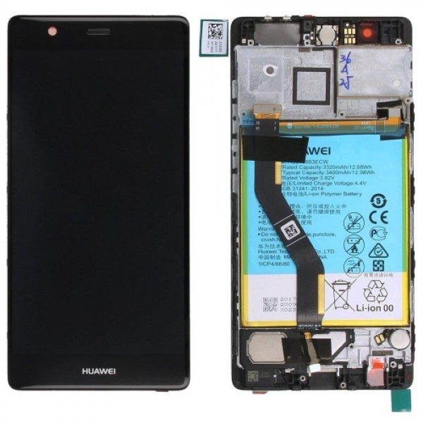 Дисплей с тъч скрийн Huawei P9 Plus VIE-L09 VIE-L29 Черен с рамка